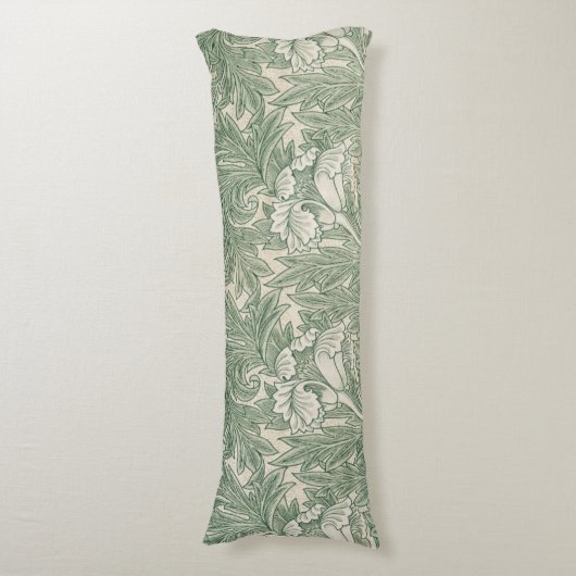 William Morris tulp behang textiel groen Lichaamskussen (Voorkant Verticaal)
