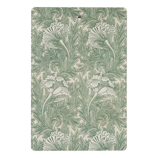 William Morris tulp behang textiel groen Mini Klembord (Achterkant)