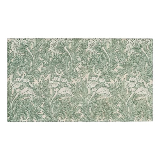 William Morris tulp behang textiel groen Naambadge (Voorkant)