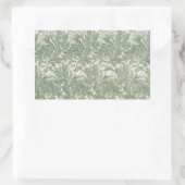 William Morris tulp behang textiel groen Rechthoekige Sticker (Tas)