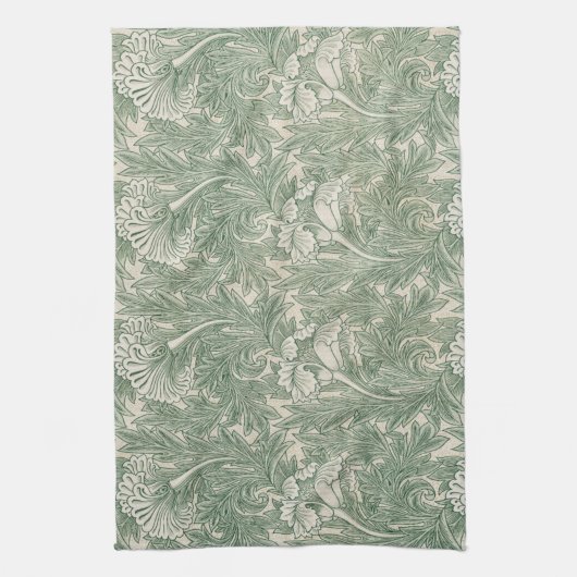 William Morris tulp behang textiel groen Theedoek (Verticaal)