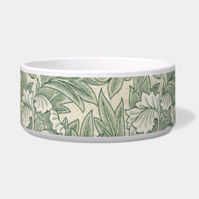 William Morris tulp behang textiel groen Voerbakje (Voorkant)