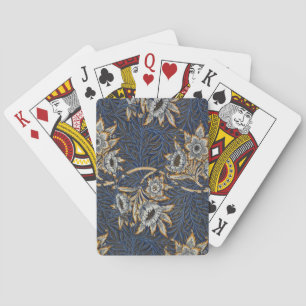 William Morris Tulp Wilg Patroon Blauwe Bloemen Pokerkaarten