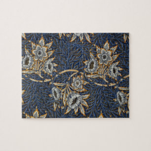 William Morris Tulp Wilgenpatroon Blauwe Bloem Legpuzzel