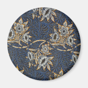William Morris Tulp Wilgenpatroon Blauwe Bloem Magneet
