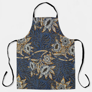 William Morris Tulp Wilgenpatroon Blauwe Bloem Schort