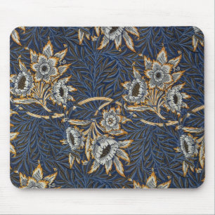 William Morris Tulp Wilgenpatroon Blauwe Bloemen Muismat