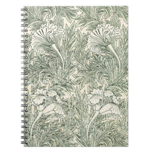 William Morris Tulpenbehang Klassiek Groen Notitieboek