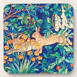 William Morris "Two Hares" Wild Rabbits Print Bier Onderzetter