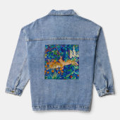 William Morris "Two Hares" Wild Rabbits Print Denim Jacket (Achterkant)