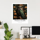 William Morris  Uil met bloesems Poster (Thuiskantoor)