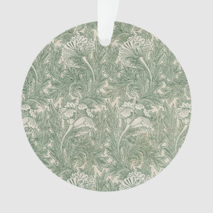 William Morris Vert Sauge Motif Tulipe : Vintage