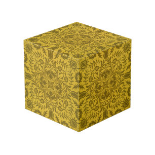 William Morris Vine Bruin Bloempatroon Kubus