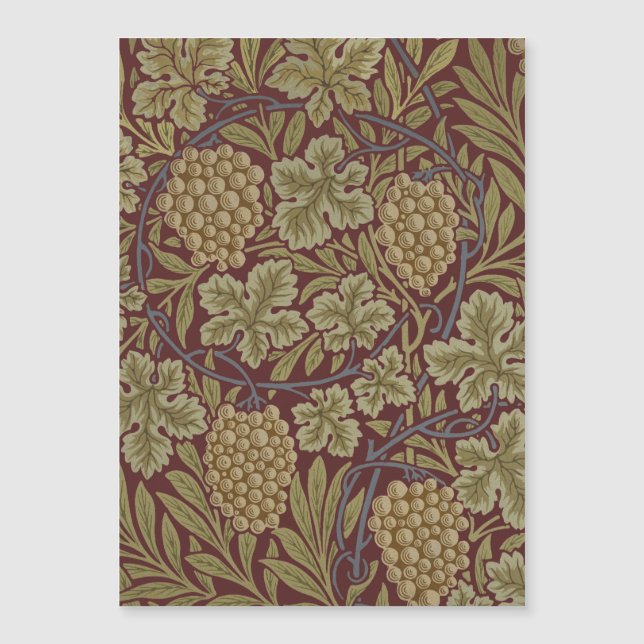 William Morris Vine Grape Red Art (Voorkant)
