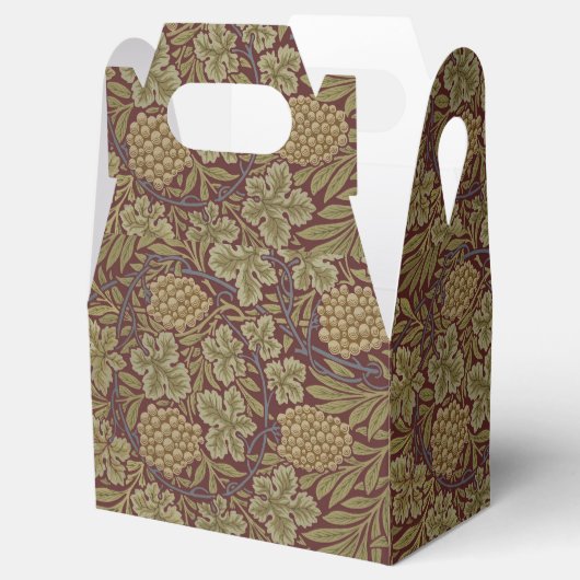 William Morris Vine Grape Red Art Bedankdoosjes (Geopend)