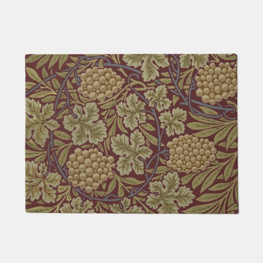 William Morris Vine Grape Red Art Deurmat (Voorkant)