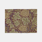 William Morris Vine Grape Red Art Fleece Deken (Voorkant (Horizontaal))