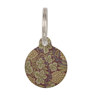 William Morris Vine Grape Red Art Huisdierpenning