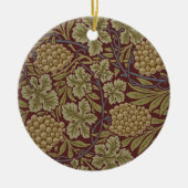 William Morris Vine Grape Red Art Keramisch Ornament (Voorkant)