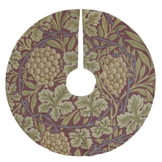 William Morris Vine Grape Red Art Kerstboom Rok (Voorkant)