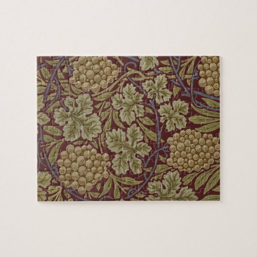 William Morris Vine Grape Red Art Legpuzzel (Horizontaal)