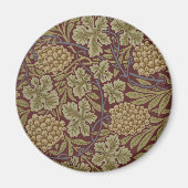 William Morris Vine Grape Red Art Magneet (Voorkant)