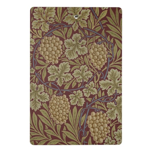 William Morris Vine Grape Red Art Mini Klembord (Achterkant)