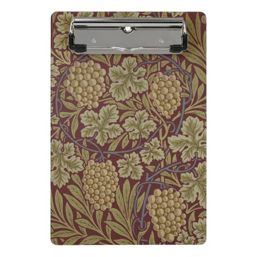 William Morris Vine Grape Red Art Mini Klembord (Voorkant)