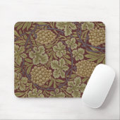 William Morris Vine Grape Red Art Muismat (Met muis)