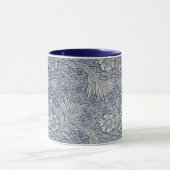 William Morris Vintage Blauwe Bloempatroon Mok (Midden)