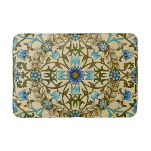 William Morris Vintage Blauwe Wijnstok Naadloos Pa Badmat
