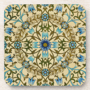 William Morris Vintage Blauwe Wijnstok Naadloos Pa Bier Onderzetter