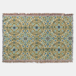 William Morris Vintage Blauwe Wijnstok Naadloos Pa Deken