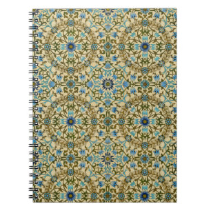 William Morris Vintage Blauwe Wijnstok Naadloos Pa Notitieboek