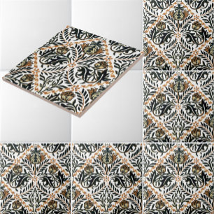 William Morris Vintage Bloemendiamantpatroon Tegeltje