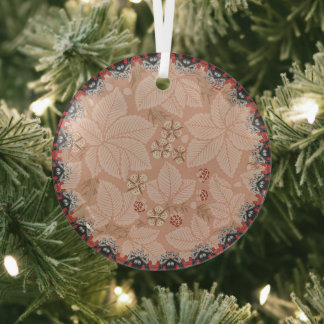 William Morris Vintage Bramble Patroon Glas Ornament