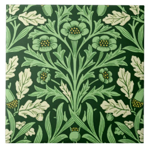 William Morris Vintage Eikelnot Eiken Groen Patroo Tegeltje
