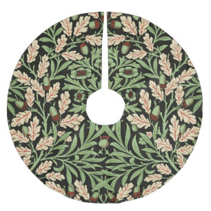 William Morris Vintage Eiken Zwart Rood Patroon Kerstboom Rok
