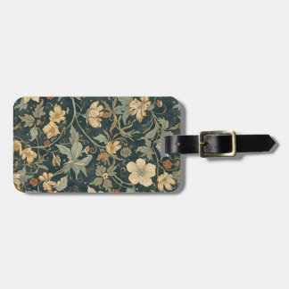 William Morris vintage Floral Art Nouveau Pattern Bagagelabel