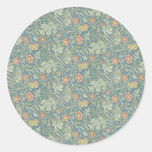 William Morris Vintage Floral Double Boughs Ronde Sticker