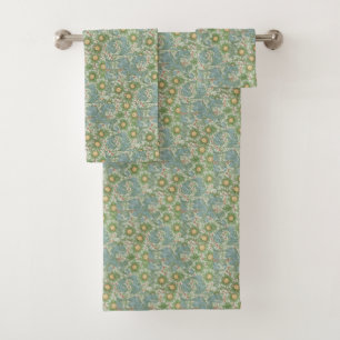 William Morris Vintage Floral Green Blue Orchard