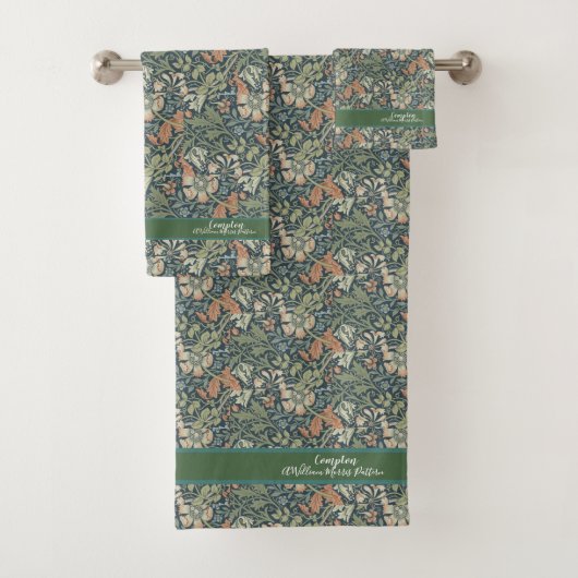 William Morris Vintage Floral Rose Green Compton (En situation)