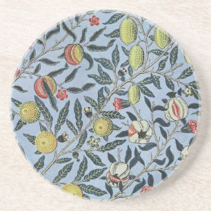 William Morris Vintage Granaatappel Fruit Patroon Zandsteen Onderzetter