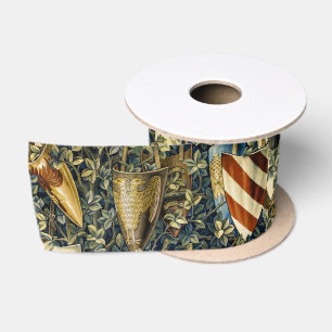 William Morris Vintage Herten & Schild Tapijt Kuns Lint