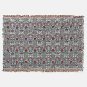 William Morris Vintage Indigo Bloemmotief Deken
