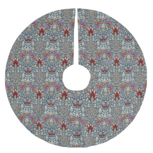 William Morris Vintage Indigo Bloemmotief Kerstboom Rok