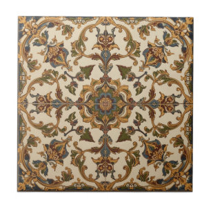 William Morris Vintage Kamperfoelie Bloemmotief Tegeltje