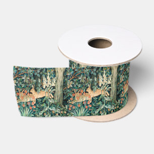 William Morris Vintage Konijn Tuin Bloem Kunst Lint