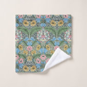 William Morris Vintage Myrtle Fleurs Bleu Jaune (Gant de toilette)
