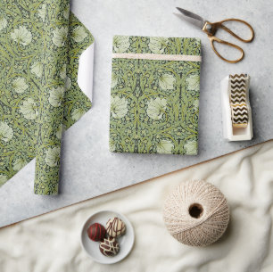 William Morris Vintage Pimpernel Bloemmotief Cadeaupapier